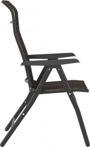 vidaXL vidaXL Składane krzesła ogrodowe, 4 szt., czarna kawa, polirattan 7