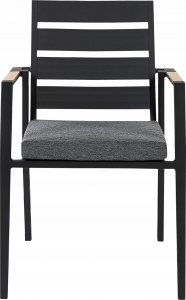 Beliani Zestaw 4 krzeseł ogrodowych czarny TAVIANO 5