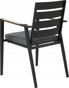 Beliani Zestaw 4 krzeseł ogrodowych czarny TAVIANO 6