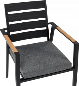 Beliani Zestaw 4 krzeseł ogrodowych czarny TAVIANO 7