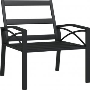 vidaXL Krzesło ogrodowe z szarymi poduszkami, 68x76x79 cm, stal 6