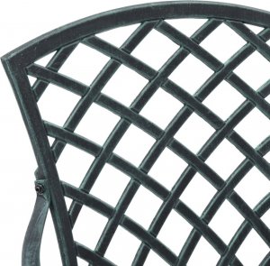 vidaXL vidaXL Krzesła ogrodowe 2 szt., zielone, odlewane aluminium 8