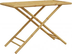 vidaXL vidaXL Składane krzesła bistro, 5 szt., kremowe poduszki, bambus 6