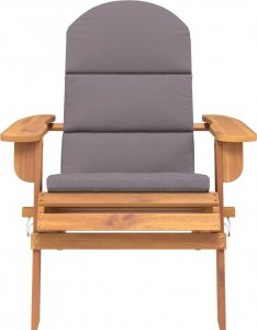 vidaXL Krzesło ogrodowe Adirondack z poduszkami, lite drewno akacjowe 3
