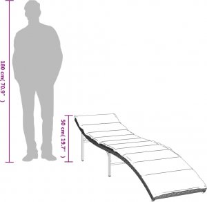 vidaXL Leżaki z poduszkami, 2 szt., jasnoszare, polirattan 10