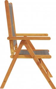 vidaXL vidaXL Krzesła ogrodowe, 2 szt., szare, drewno akacjowe i PP 6