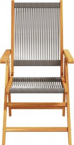 vidaXL vidaXL Rozkładane krzesła ogrodowe, 8 szt., szare, drewno akacjowe 4