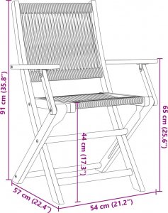 vidaXL vidaXL Składane krzesła ogrodowe, 6 szt., szare, lite drewno akacjowe 10