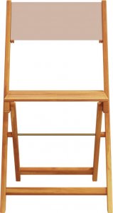 vidaXL vidaXL Składane krzesła ogrodowe, 8 szt., tkanina taupe i drewno 4