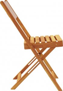 vidaXL vidaXL Składane krzesła ogrodowe, 8 szt., tkanina taupe i drewno 5