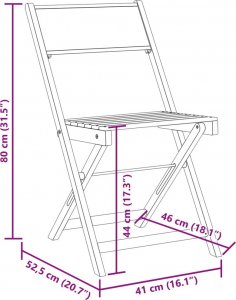 vidaXL vidaXL Składane krzesła ogrodowe, 8 szt., tkanina taupe i drewno 10