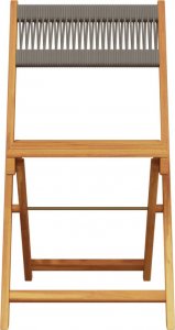 vidaXL vidaXL Składane krzesła ogrodowe, 6 szt., szare, lite drewno akacjowe 4