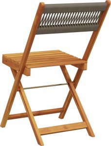 vidaXL vidaXL Składane krzesła ogrodowe, 6 szt., szare, lite drewno akacjowe 6