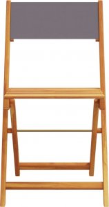 vidaXL vidaXL Składane krzesła ogrodowe, 6 szt., antracytowa tkanina i drewno 4