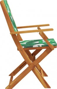 vidaXL vidaXL Składane krzesła ogrodowe, 8 szt., zielona tkanina i drewno 5
