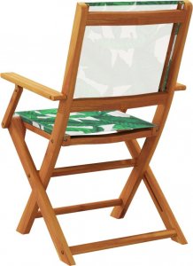 vidaXL vidaXL Składane krzesła ogrodowe, 8 szt., zielona tkanina i drewno 6