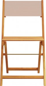 vidaXL vidaXL Składane krzesła ogrodowe, 6 szt., tkanina taupe i drewno 4