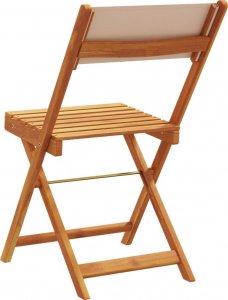 vidaXL vidaXL Składane krzesła ogrodowe, 6 szt., tkanina taupe i drewno 6