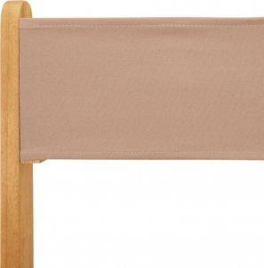 vidaXL vidaXL Składane krzesła ogrodowe, 6 szt., tkanina taupe i drewno 9