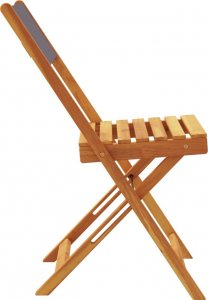 vidaXL vidaXL Składane krzesła ogrodowe, 8 szt., antracytowa tkanina i drewno 5