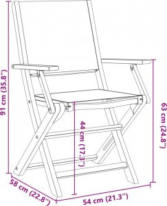 vidaXL vidaXL Składane krzesła ogrodowe, 6 szt., zielona tkanina i drewno 10