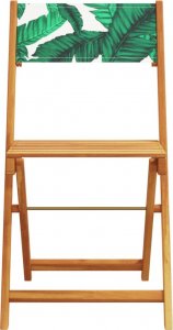 vidaXL vidaXL Składane krzesła ogrodowe, 4 szt., zielona tkanina i drewno 4