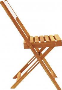 vidaXL vidaXL Składane krzesła ogrodowe, 8 szt., kremowa tkanina i drewno 5