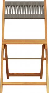 vidaXL vidaXL Składane krzesła ogrodowe, 4 szt., szare, lite drewno akacjowe 4