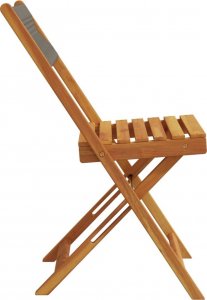 vidaXL vidaXL Składane krzesła ogrodowe, 8 szt., szare, lite drewno akacjowe 5