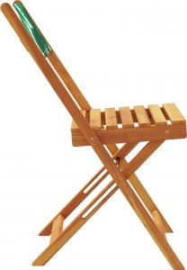 vidaXL vidaXL Składane krzesła ogrodowe, 8 szt., zielona tkanina i drewno 5