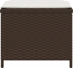 vidaXL vidaXL Stołki ogrodowe z poduszkami, 4 szt., brązowe, 40x40x35 cm 6