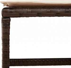 vidaXL vidaXL Stołki ogrodowe z poduszkami, 4 szt., brązowe, 40x40x35 cm 8