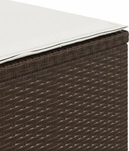 vidaXL vidaXL Stołki ogrodowe z poduszkami, 4 szt., brązowe, 40x40x35 cm 9