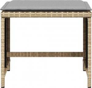 vidaXL Stołki ogrodowe z poduszkami, 4 szt., mieszany beż, 40x40x35 cm 5