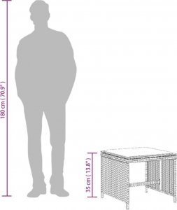 vidaXL Stołki ogrodowe z poduszkami, 4 szt., mieszany beż, 40x40x35 cm 10