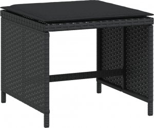 vidaXL vidaXL Stołki ogrodowe z poduszkami, 4 szt., czarne, 40x40x35 cm 3