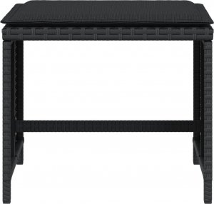 vidaXL vidaXL Stołki ogrodowe z poduszkami, 4 szt., czarne, 40x40x35 cm 5