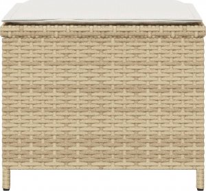 vidaXL Stołki ogrodowe z poduszkami, 4 szt., beżowe, 40x40x35 cm 6