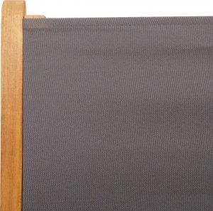 vidaXL Rozkładane krzesła ogrodowe, 4 szt., antracyt, drewno i tkanina 9