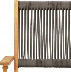 vidaXL Składane krzesła ogrodowe, 4 szt., szare, lite drewno akacjowe 9