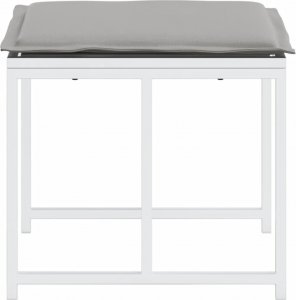 vidaXL vidaXL Krzesła ogrodowe z poduszkami, 4 szt., białe, stal i textilene 6