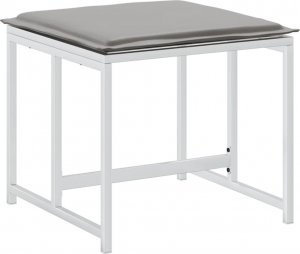 vidaXL vidaXL Krzesła ogrodowe z poduszkami, 4 szt., białe, stal i textilene 7