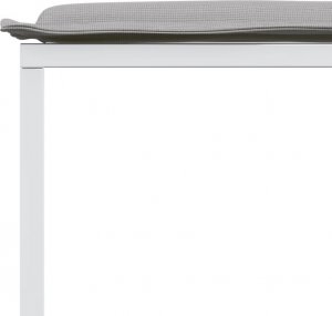 vidaXL vidaXL Krzesła ogrodowe z poduszkami, 4 szt., białe, stal i textilene 8