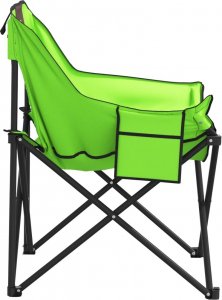 vidaXL Krzesła turystyczne z kieszenią, składane, 2 szt., zielone 7