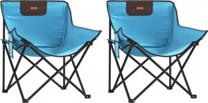 vidaXL Krzesła turystyczne z kieszenią, składane, 2 szt. 2