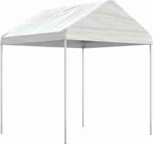 vidaXL vidaXL Namiot ogrodowy z dachem, biały, 4,46x2,28x2,69 m, polietylen 2