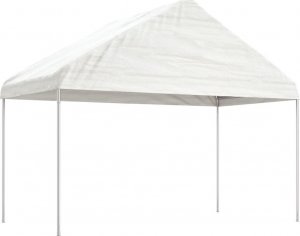vidaXL vidaXL Namiot ogrodowy z dachem, biały, 4,46x4,08x3,22 m, polietylen 2