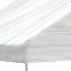 vidaXL vidaXL Namiot ogrodowy z dachem, biały, 4,46x4,08x3,22 m, polietylen 4