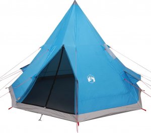 vidaXL Namiot turystyczny, tipi, 4-os., niebieski, wodoszczelny 4