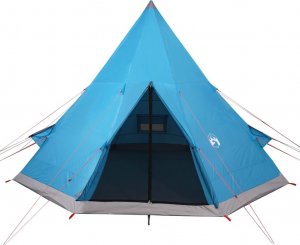 vidaXL Namiot turystyczny, tipi, 4-os., niebieski, wodoszczelny 5